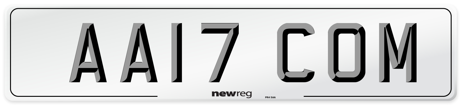 AA17 COM Number Plate from New Reg